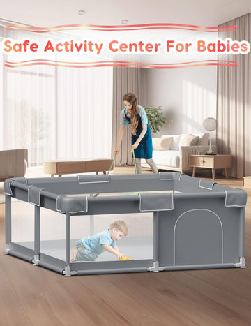 Baby Playpen Baby Play Pen For Babies And Toddlers Safe Anti-Fall Baby Play Yards Indoor & Outdoor Sturdy Safety Baby Activity C
