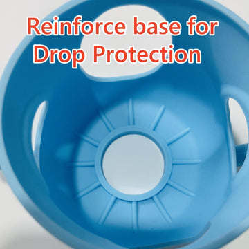 Frezonika 4 Pack Silicone Sleeves For Avent Natural Glass Baby Bottles, Silicone And Easy-Grip Handles For Drop Protection, Comp