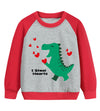 Tkria Boy Valentine'S Day Sweatshirt Dinosaur Love Steal Hearts Loving Toddler Outfits Baby Boy Long Sleeve Pullover 7 Years