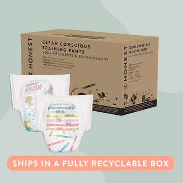 The Honest Company Clean Conscious Training Pants | Plant-Based, Sustainable Diapers | Let'S Color + See Me Rollin' | Size 3T/4T