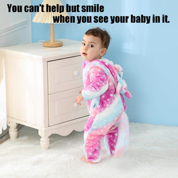 Qiaoniuniu Halloween Baby Unicorn Costumes Toddler Outfit Infants Cosplay Romper 24-30 Months