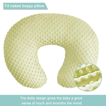Ievolve Minky Nursing Pillow Cover Breast Feeding Pillow Cover Slipcover U Shape For Baby Boy Girl,Cover Only(Mustard)