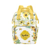 Custom Diaper Bag Backpack for Women, Personalized Name Nursing Mommy Daypack, Diaper Bag for Girls Boys, New Mom Gifts (Bee)