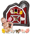 Lala Lou Kids Tummy Time Mat Premium Inflatable Big Red Barn Farmer Toy Tummy Time Water Mat With Stimulation Toys Promoting Mus