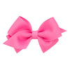Wee Ones Girls' Classic Grosgrain Hair Bows On A Weestay No-Slip Hair Clip, Handmade, Wee Sized Bow, Hot Pink