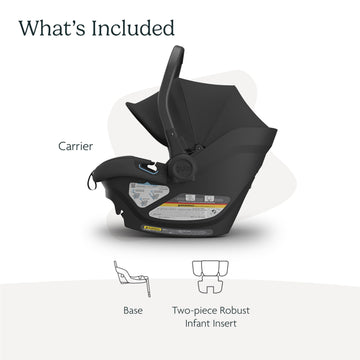 Uppababy Aria Lightweight Infant Car Seat/Just Under 6 Lbs For Easy Portability/Base With Load Leg + Infant Insert Included/Dire