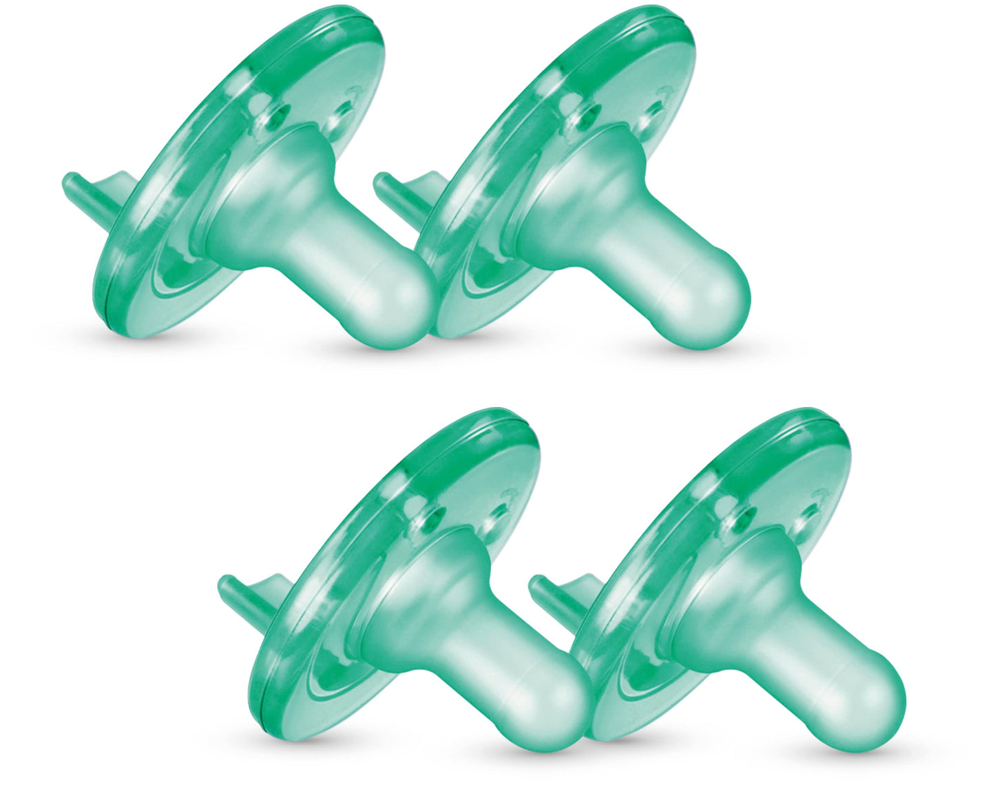Philips Avent Soothie Pacifier, 0-3 Months, Green, 4 Pack, Scf190/41