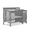Dream On Me Jayden 4-In-1 Mini Convertible Crib And Changer In Storm Grey, Greenguard Gold Certified, Non-Toxic Finish, New Zeal