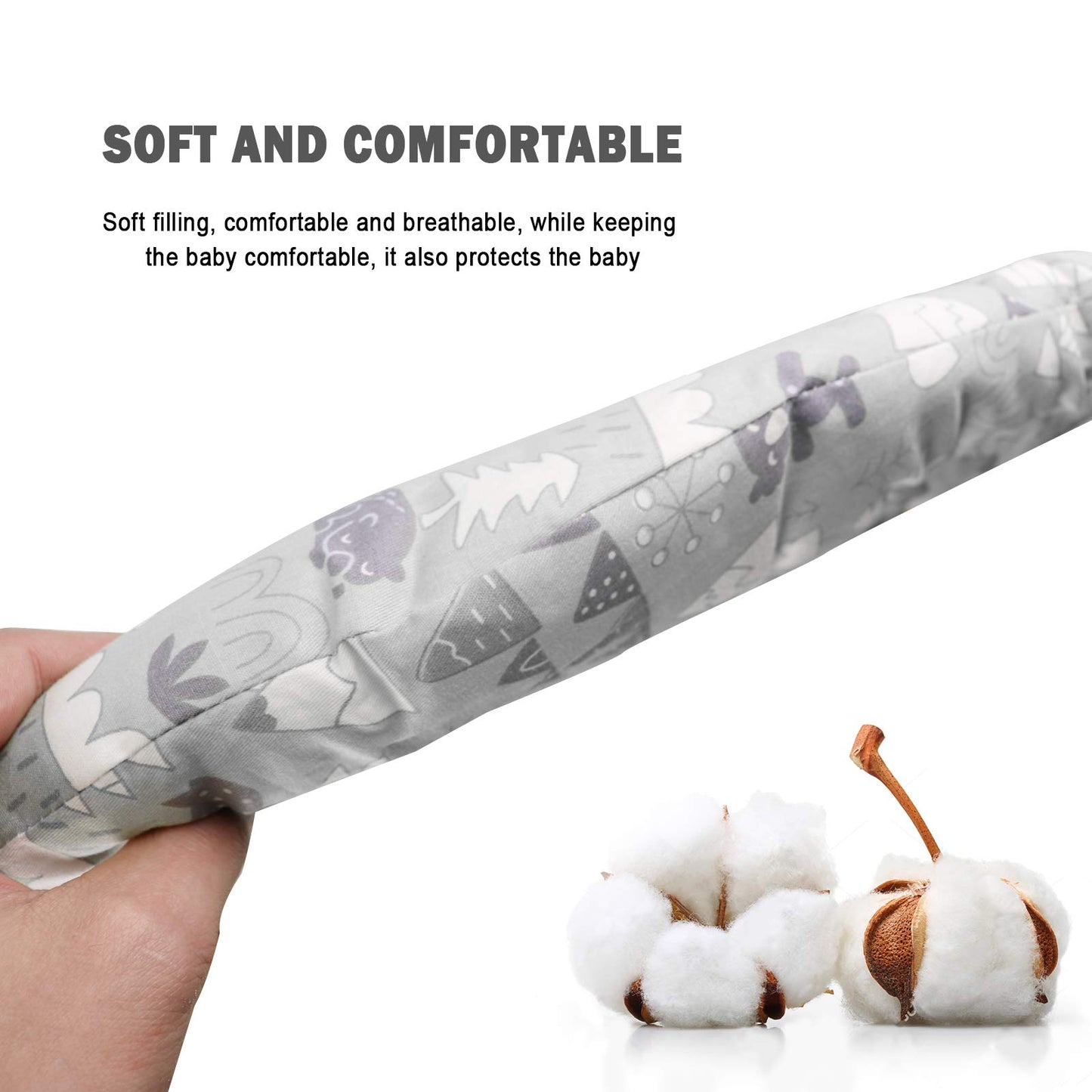 Myusbest Baby High Chair Cushion, Thick Pad For Wooden High Chair, Baby Dining Chair Liner Mat(Er Mat(Grey Forest)