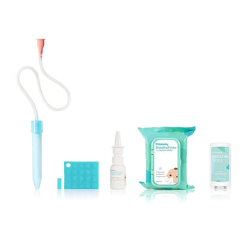 Frida Baby Cold And Flu Relief Bundle, Includes The Nosefrida Nasal Aspirator, Hygeine Filter, Saline Nasal Spray, Baby Vapor Ru