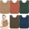 Newwiee Large Muslin Pullover Baby Bibs Full Coverage Toddler Slip On Absorbent Bib Waterproof Toddler Towel Bibs(Stylish Color,