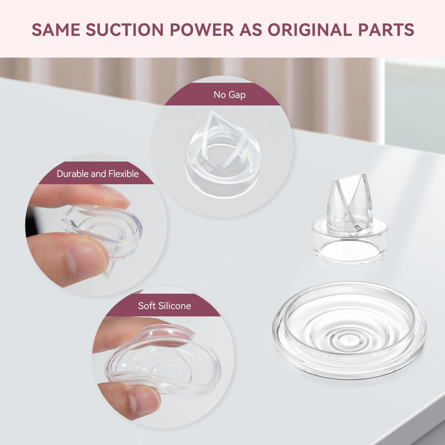 Tovvild 12 Pack S9 Pro / S12 Pro / S9 / S12 Duckbill Valve Silicone Diaphragm, Compatible With Momcozy Breastpump, Electric Brea