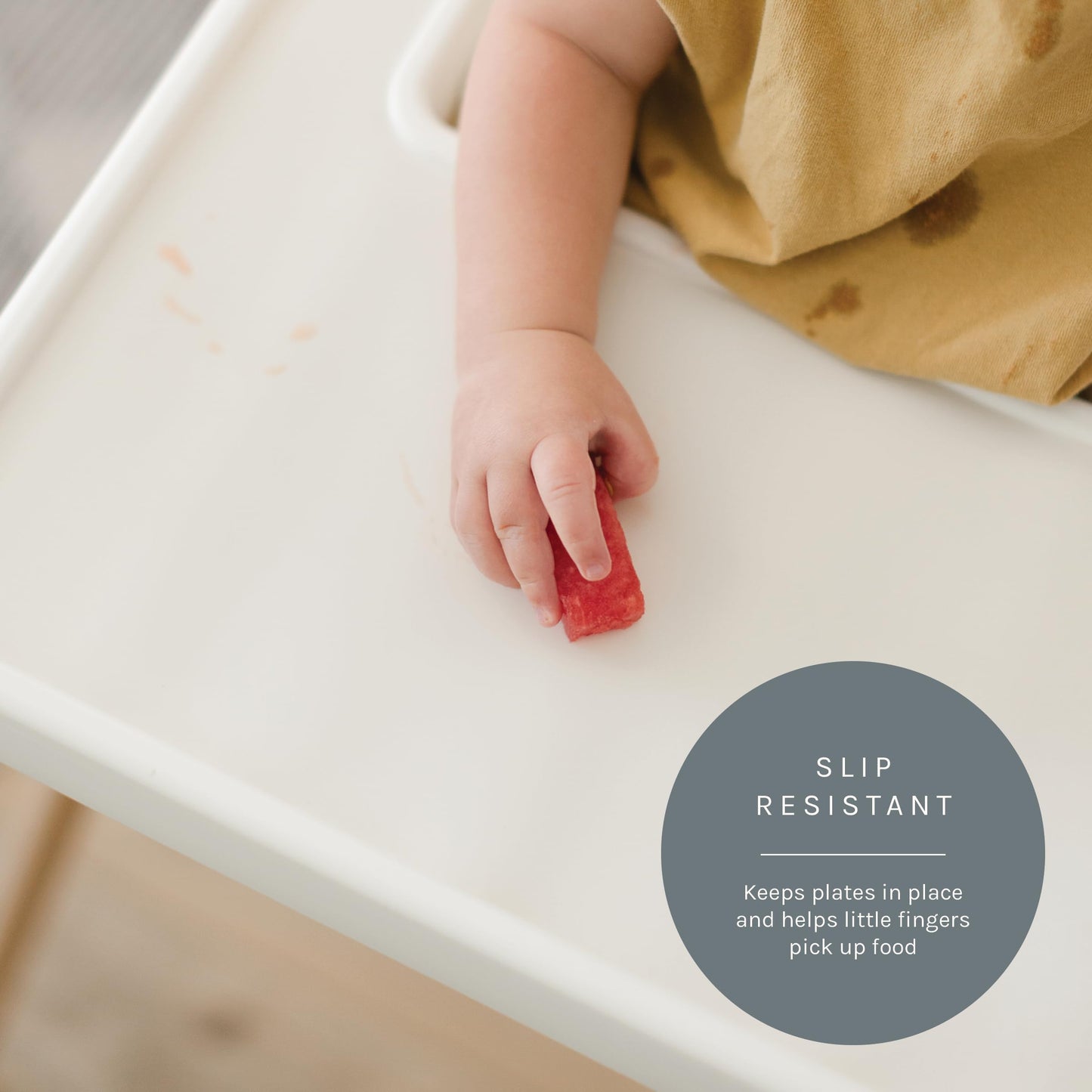 Yeah Baby Goods Placemats Compatible W/Antilop High Chair (Coconut Cream) - Slip-Resistant & Food-Grade Silicone High Chair Mat