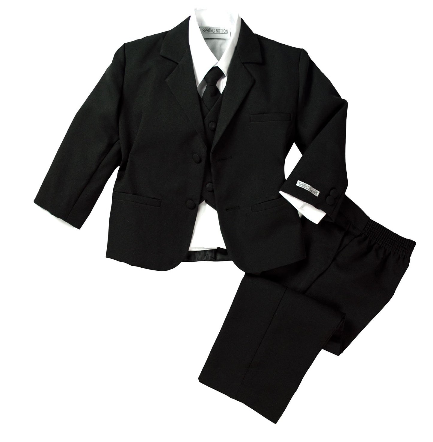 Spring Notion Baby Boys' Formal Black Dress Suit Set 3T