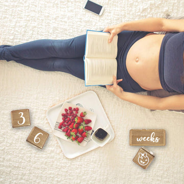 Baby Monthly Milestone Blocks For Boy Or Girl, 7 Blocks, Milestones Age Block Set For Baby Shower, Pregnancy Countdown, Baby Age