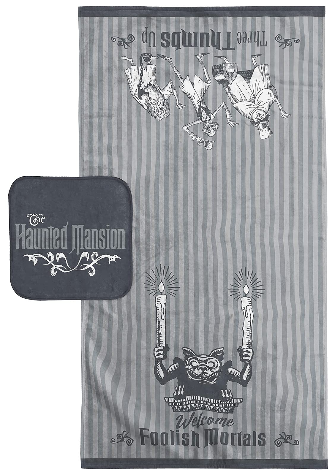 Jay Franco Disney Haunted Mansion Happy Haunts 2 Piece Bath Set - Super Soft & Absorbent Fade Resistant Cotton Towel (Official D