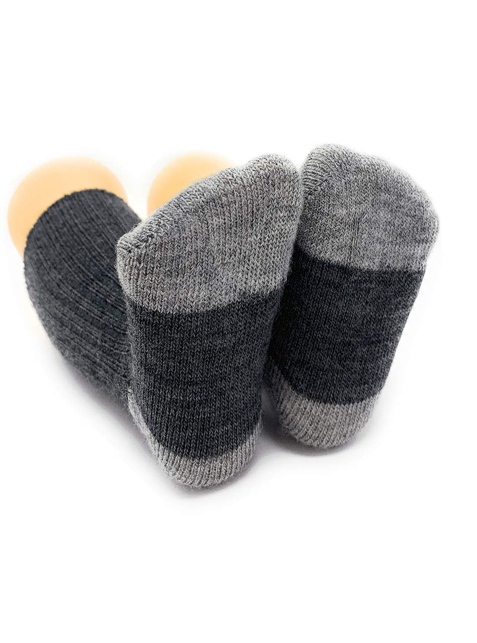 Warrior Alpaca Socks | Baby & Toddler Socks | Baby Alpaca Wool | Unisex (0-3 Months, Gray/Silver)