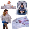 The Worlds Softest 4-In-1 Carseat Canopy & Nursing Cover By Cozybaby. 4 Uses - Baby Car Seat & Stroller Cover, Nursing Cover Bre