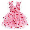 Imekis Toddler Valentines Day Outfit Girl: Valentines Day Dress Baby Infant Fairy Dress For Girls Kids Cupid Photoshoot Tulle He