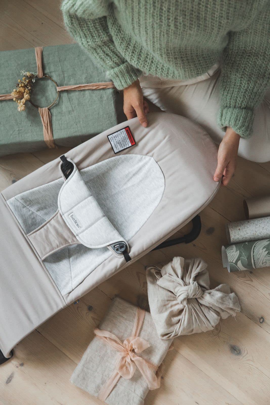 Babybjrn Bouncer Balance Soft, Cotton/Jersey, Beige/Gray