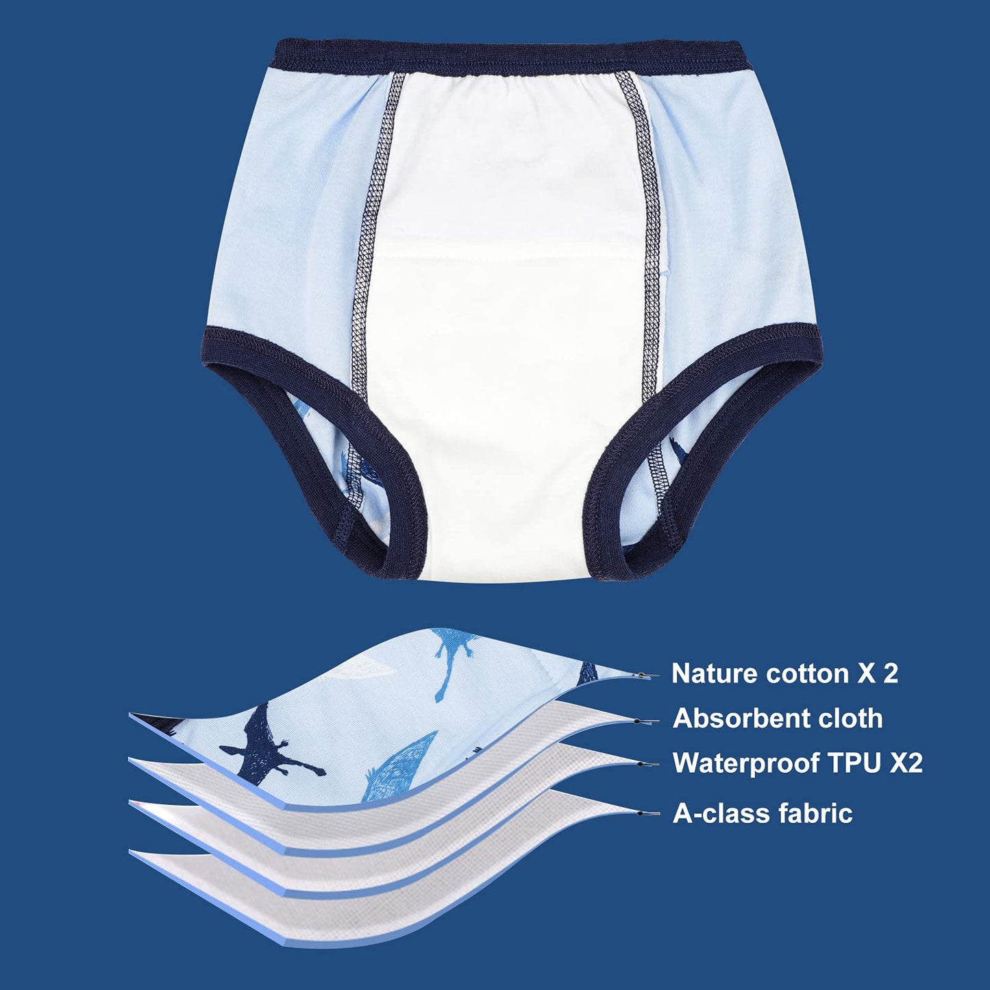 Moomoo Baby Potty Training Pants 8 Packs Absorbent Toddler Training Underwear For Boys And Girls 2T-6T