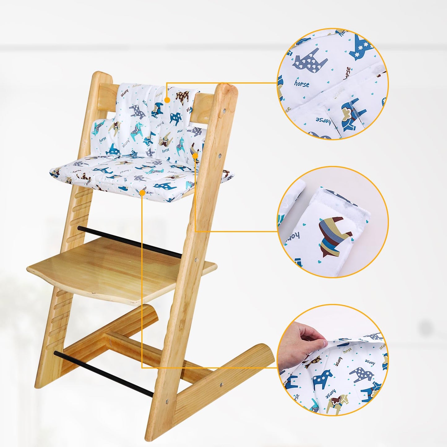 Llhqamt For Tripp Trapp High Chair Cushion, Soft And Comfortable For Tripp Trapp High Chair Cushion, For Tripp Trapp Cushion Set