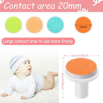 24 Pieces Baby Nail File Pads Nail Trimmer Replacement Pads Electric Baby Nail Grinding Heads For Standard Electric Kid Nail Tri