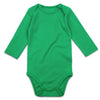 Romperinbox Unisex Solid Baby Bodysuit 0-24 Months (Green Long Sleeve, 0-3 Months)