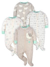 Gerber Unisex Baby 4 Pack Sleep 'N Play Footie Elephants Preemie