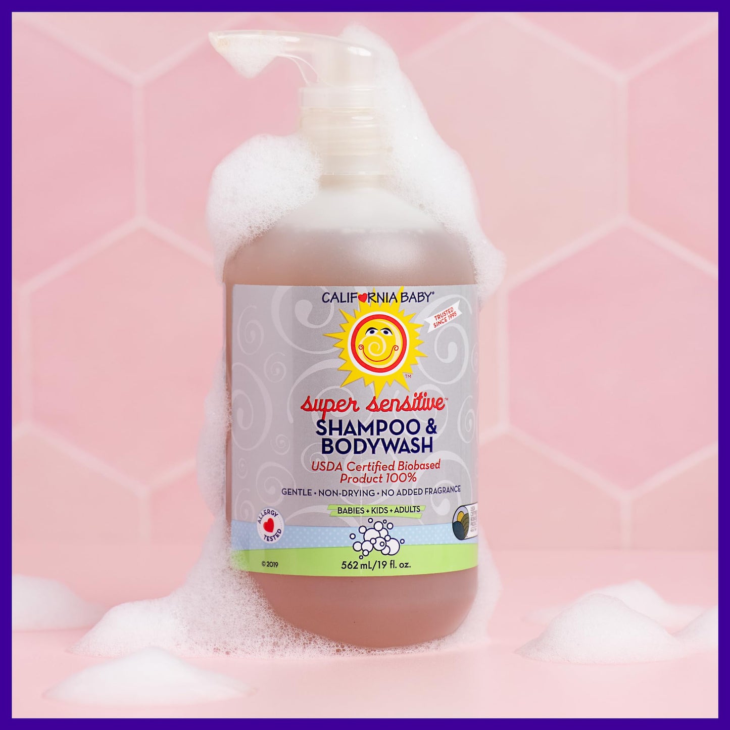 California Baby Super Sensitive Shampoo & Bodywash + Hair Conditioner | 100% Plant-Based | Hypoallergenic | 19Oz Fragrance Free