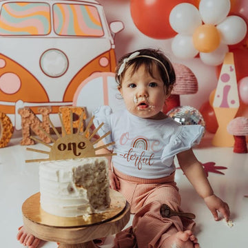 Yokjzjd Baby Girl Short Sleeve Romper T-Shirt Tops Bell Bottom Pants Set One Year Old Birthday Outfit 3Pcs Summer Clothes (White