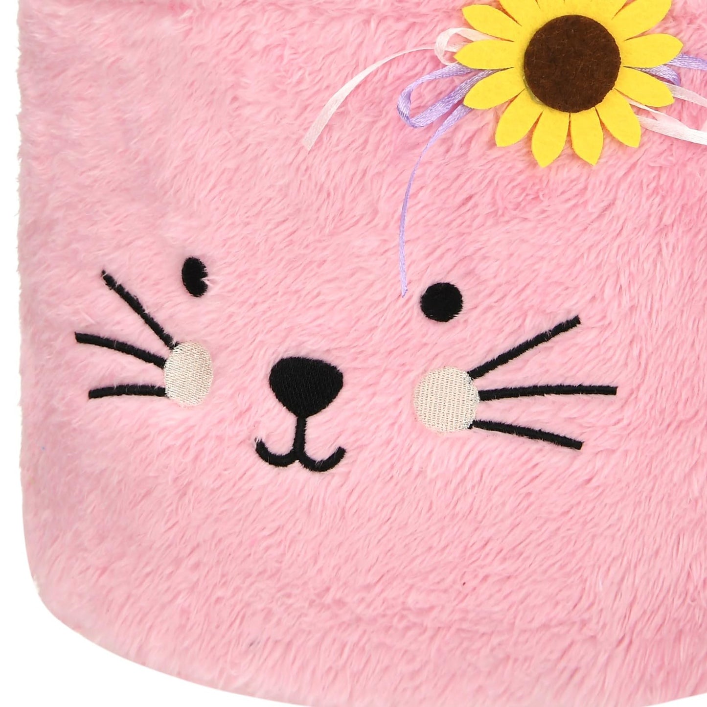 Easter Bunny Basket Plush Easter Bunny Tote Bags Cute Rabbit Design Personalized Easter Bucket For Kids Carrying Gift And Eggs (