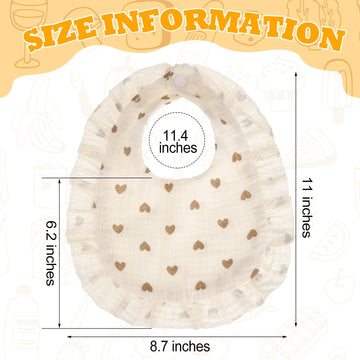 Mepase 10 Pcs Large Muslin Baby Girl Bibs Drool Teething Bibs Lap Shoulder For Boy Girls Teething(Vivid Colors)