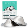 Silvamom Silver Nursing Cups - Reusable 925 Silver Nursing Covers For Sore Nipples, Postpartum Mom Breastfeeding Essentials, Soo