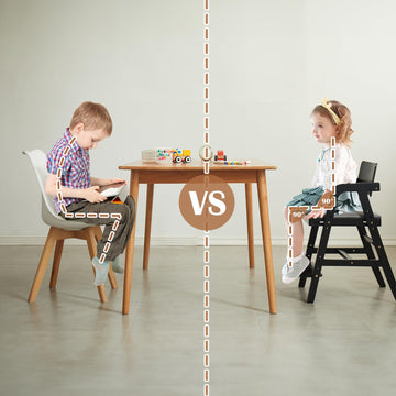 Leesinwing Solid Wood High Chairs For Toddlers,High Chair Grows With Kid For Dining, Study Chair For Children