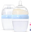 Inttero 6Oz Blue Formula Dispenser Anti-Colic Baby Bottles - 2 Pack/Slow Flow (Cute Blue) - Everyday Baby Essential - Formula Bo