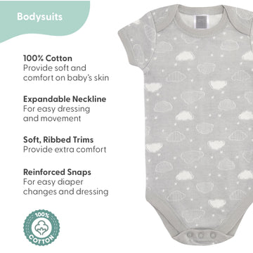 The Peanutshell Newborn Layette Set In Unisex Grey - 23 Piece Newborn Clothes & Accessories Set - Fits Newborns To 3 Months