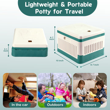 Wesketch Portable Foldable Potty Seat For Toddler, Foldable Travel Potty Training Toilet Seat For Kids, Emergency Toilet For Car