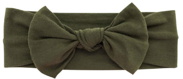 Babygiz Baby Girl Headbands-Infant,Toddler Cotton Handmade Hairbands With Bows Child Hair Accessories (Khaki Green)