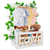 Hysagtek Wooden Baby Shower Crate Closet, Baby Storage Crate With Handle, Shower Party Gift Basket, Welcome Gift Basket For Newb