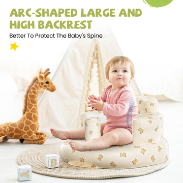 Momsnug Inflatable Baby Seat For Babies 3 Months And Up, Inflatable Baby Chair, Baby Floor Seats For Sitting Up, Built-In Air Pu