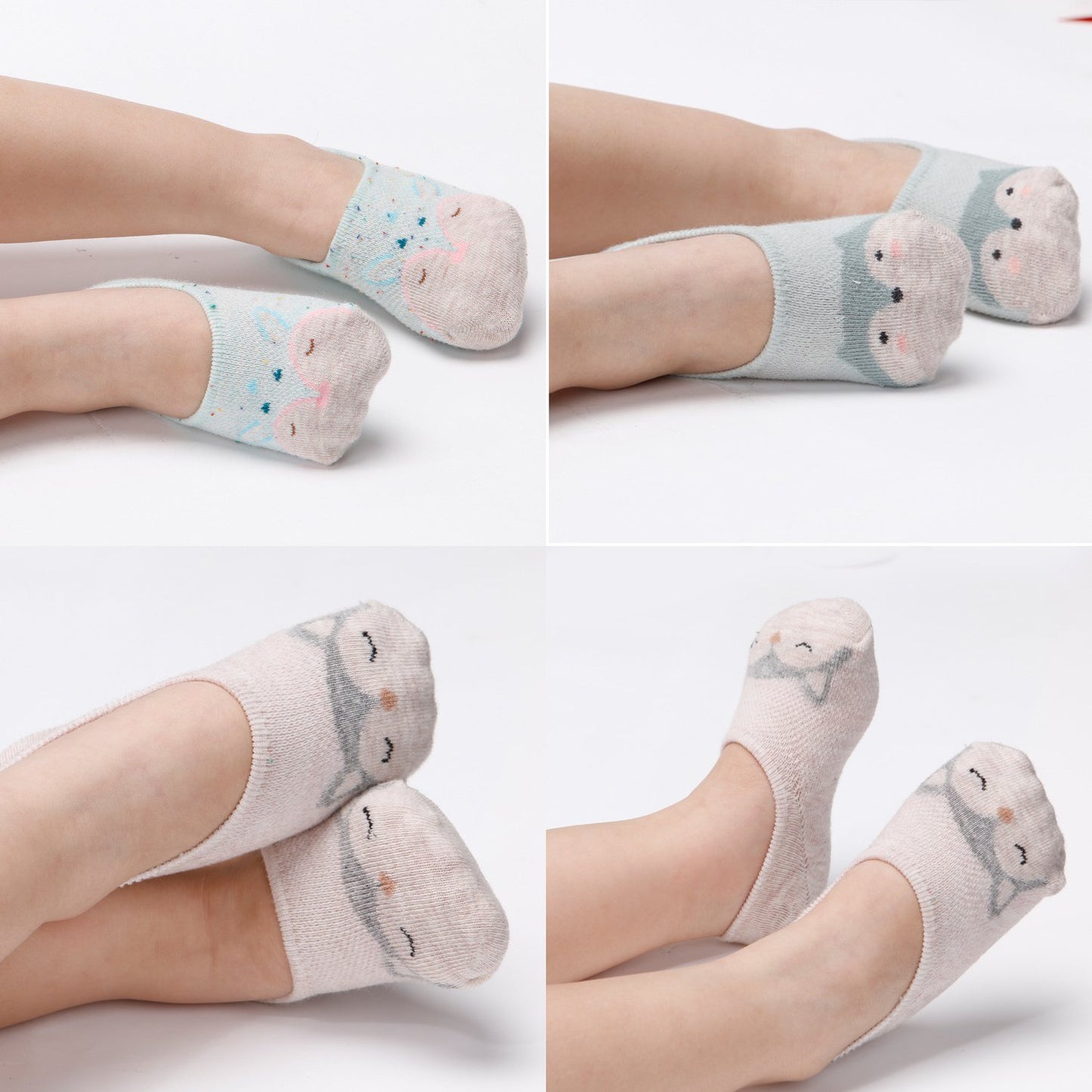 Vwu 6 Pack Baby No Show Socks Toddler Low Cut Cotton Socks Animal 0-5T (3-12 Months, 6 Pack Animal)