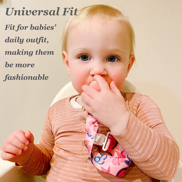 Babygoal Solid Color Pacifier Clips, 6 Pack Binky Paci Holder Clips And Leash For Boys And Girls Fits For Most Pacifier, Binkie