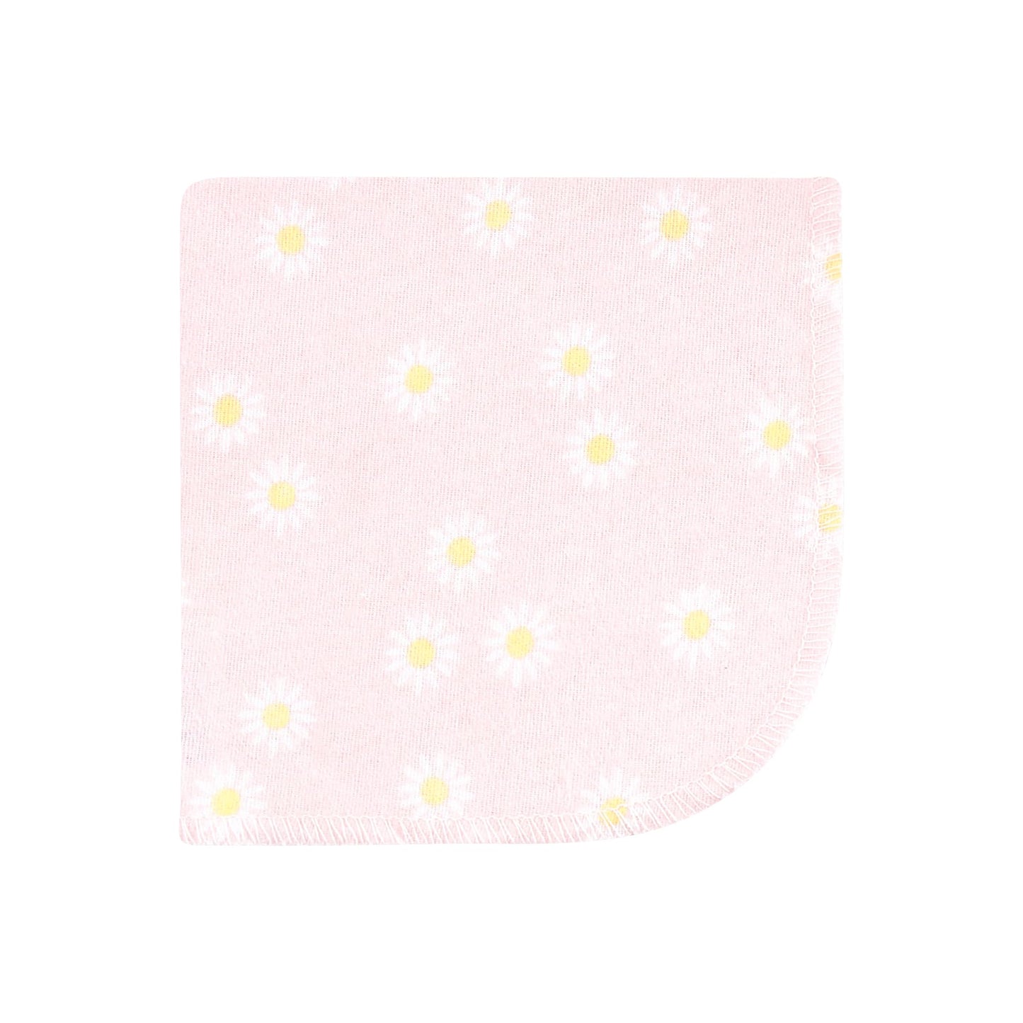 Hudson Baby Unisex Baby Flannel Cotton Washcloths, Peace Love Flowers 12 Pack, One Size