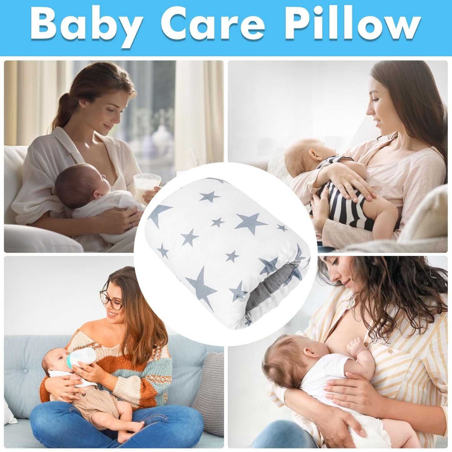 Povkufii 1Pc Baby Nursing Arm Breastfeeding Pillow Adjustable Nursing Pillow Soft Nursing Arm Pillow Baby Feeding Pillow (Five P