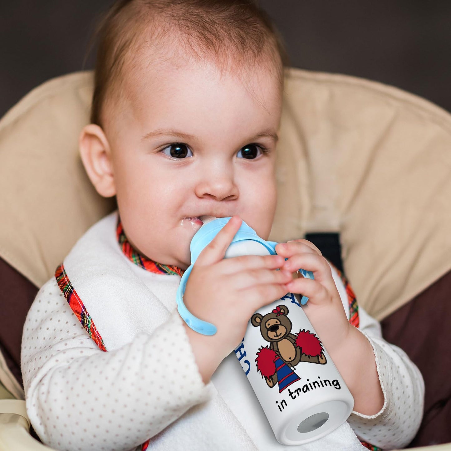 2 Pcs Trelaco Sublimation Baby Bottle Sublimation Blank Sippy Cups With Handle 8 Oz Blank Kids Stainless Steel Insulated Tumbler