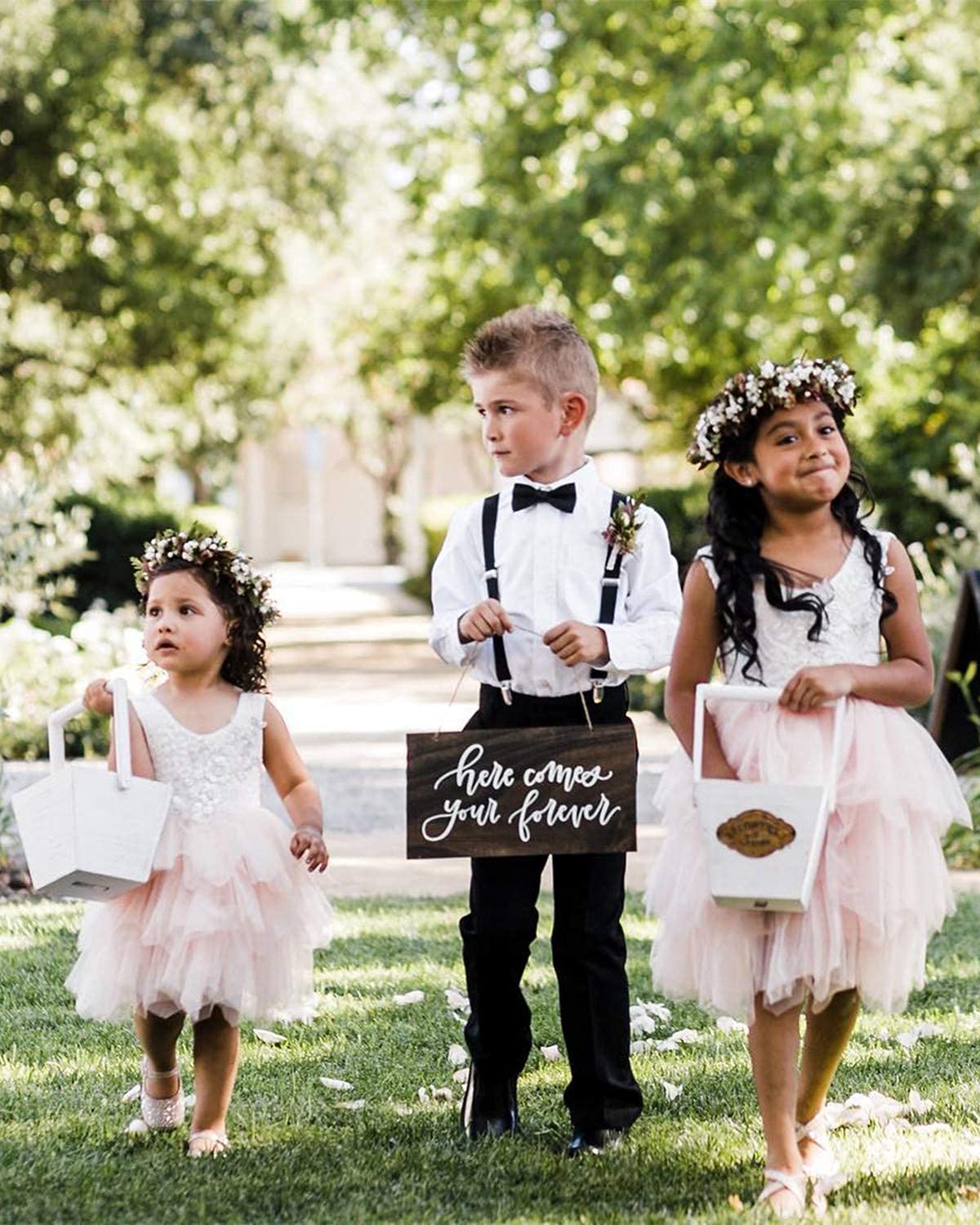 2Bunnies Girl Beaded Peony Lace Back A-Line Tiered Tutu Tulle Flower Girl Dress (Pink Sleeveless Short, 6M)