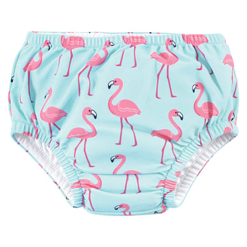 Hudson Baby Unisex Baby Swim Diapers, Flamingos, 0-6 Months