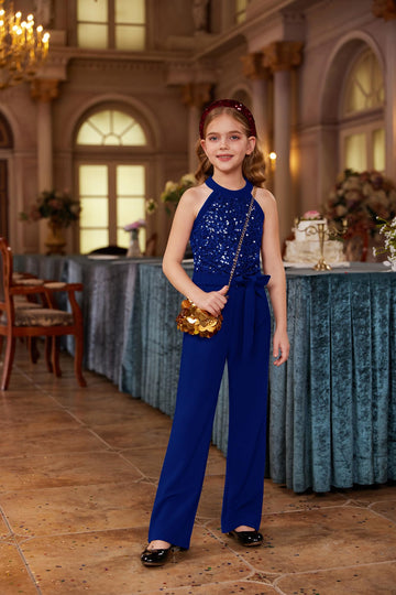 Grace Karin Blue Romper Size 8-10 Fashion Sequin Costumes Fashion Formal Romper Tween Overall
