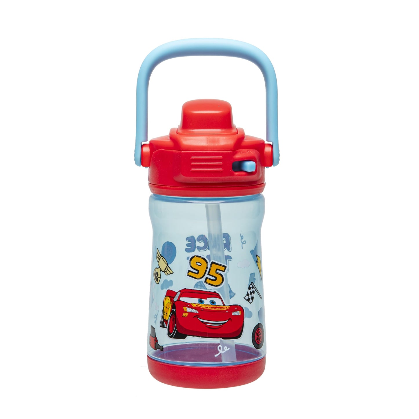 Zak Designs Disney Pixar Cars Beacon Kid Water Bottle for Travel or At Home, 12oz Plastic is Durable and Leak-Proof with Liquid